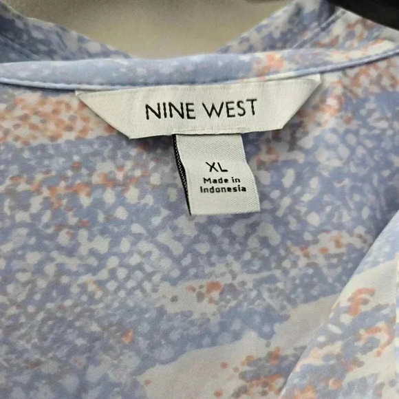 Nine West Drapey Button-Down Tunic Shirt Size XL #162 - Picture 10 of 10